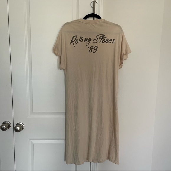 Daydreamer Free People Rolling Stones 89 Rolled Sleeves T-shirt Dress - Picture 4 of 10